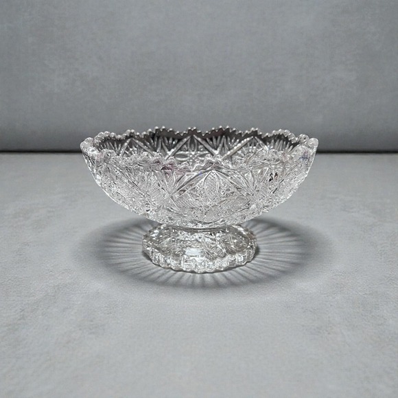 Imperial Glass Other - Vintage Imperial Glass Company
"Fancy Flowers" pattern #737 clear footed bowl